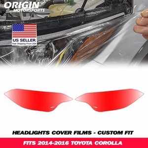 PreCut Headlights Clear Covers Bra Film Kit PPF Fits 2014-2016 COROLLA - Bild 1 von 6