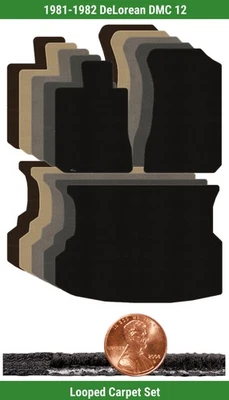 Juego de alfombrillas clásicas personalizadas para DeLorean DMC 1981-1982 12 (3 piezas) #I1G Foto 1 de 4