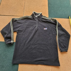 Buffalo Bills Erwachsene Fleece 1/4 Reißverschluss Pullover XL NFL Stehkragen schwarz X6c - Bild 1 von 9