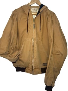 Chaqueta De Colección CE Schmidt Para Hombres L Pato Lona Cremallera Ropa de Trabajo Capucha Carhartt Como - Imagen 1 de 11