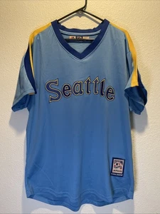 Seattle Mariners Ken Griffey Jr. Majestic Light Blue Cooperstown Mens  XL Jersey - Picture 1 of 8