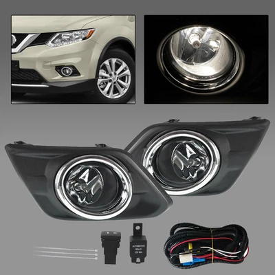 Par de luces antiniebla luces de conducción con bombilla + interruptor + bisel para Nissan Rogue 2014-2016 Foto 1 de 4