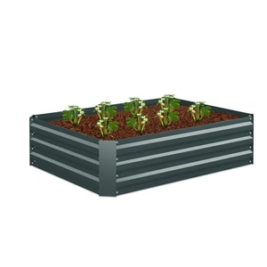 Raised Flower bed Elevated Planter Outdoor Plant Holder 300 Litres Galvanised - Picture 1 of 31