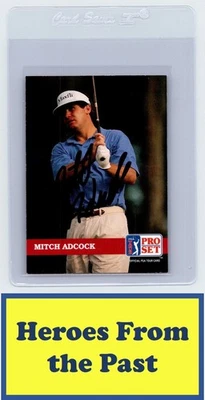 1992 Pro Set PGA Tour #158 Mitch Adcock RC Signed Auto SL201-H - Image 1 of 2