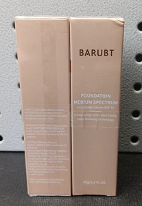 2 x Suero protector solar Barubt Foundation de espectro medio FPS 50 1,4 oz NUEVO (bn) - Imagen 1 de 7