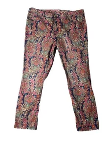 Tommy Hilfiger Jeans Womens 16 Paisley Pink Skinny Ankle Crop Mid Rise Denim - Imagen 1 de 9