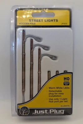Escala HO - Luzes de rua - Poste de madeira - Novo na caixa - Cenários da floresta - Imagem 1 de 3