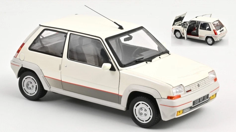 Renault Supercinq Gt Turbo Ph I 1985 Pearl White 1:18 Reprod.2024 Model 185200R - Immagine 1 di 1