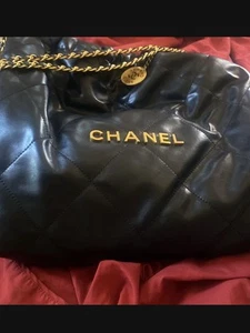 CHANEL Large Black Caviar Leather Tote Bag - Picture 1 of 4