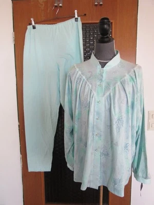 Schiesser  Pyjama, Schlafanzug Baumwolle GR 46 - 48 mint   Neu - Bild 1 von 4