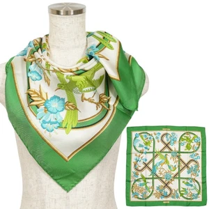 HERMES Carre 90 "Caraibes" 100% Silk Scarf Vintage Rare Cleaned - Picture 1 of 20