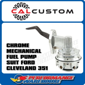 Cal Custom Ford Cleveland 351 Chrome Mechanical Fuel Pump 80 GPH - Bild 1 von 4