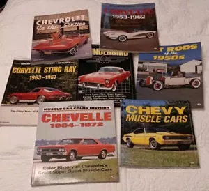 Lot of 7 Muscle Car Paper Back Books Super Car Muscle Car History Chevy Hot Rods - Picture 1 of 8