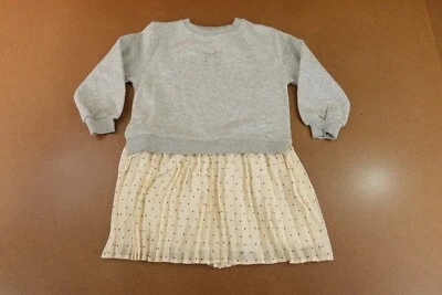 H&M Niñas Talla 5/6 Gris Crema Hasta la Rodilla Pullover Sudadera Vestido Nuevo con Etiquetas Foto 1 de 4