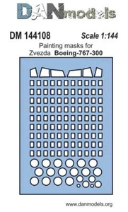 Máscaras de pintura Dan Models 144108 para Zvezda Boeing-767-300, kit a escala 1/144 - Imagen 1 de 12