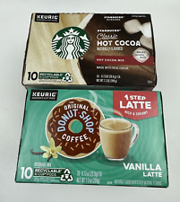 UPC 762111080240 product image for Starbucks Coffee Donut Shop Vanilla Latte K-Cup Pods, Hot Cocoa For Keurig | upcitemdb.com
