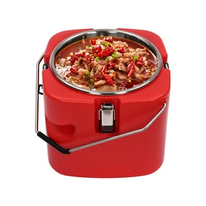 Calentador de sopa de alimentos aislante de 10 cuartos de galón caja de catering enfriador de portador de sartén de alimentos de acero inoxidable - Imagen 1 de 7