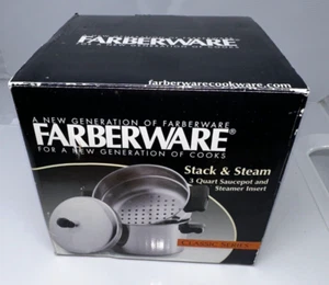 NEW Farberware Classic Stack & Steam Pot - 3 qt Saucepot & Steamer Insert - Picture 1 of 15