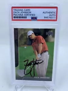 Zach Johnson Signed 2004 Upper Deck Rookie Tour RC IP Auto PSA/DNA PGA - Picture 1 of 2