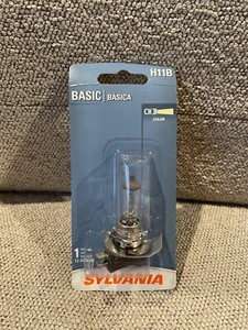 NEW IN BOX SYLVANIA H11B BASIC HALOGEN HEADLIGHT LAMPS BULBS SINGLE - Bild 1 von 1
