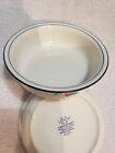 LENEX POPPIES ON BLUE Set of 2~6-1/4" Soup/Cereal Bowls Chinastone USA