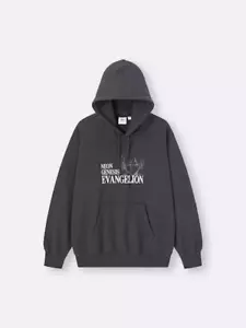 EVANGELION x GU Sweatshirt Hoodie Dark Gray New Japan Limited 2024 - Picture 1 of 5