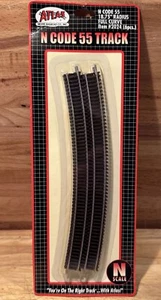 Atlas N-Scale Code 55 Track - 18.75" Radius - 6 pieces NIP - Item #2024 - Picture 1 of 6