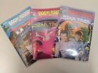 3 ensembles de livres et de disques Star Trek #PR 25, 45, 46 NEUFS scellés Peter Pan 1979