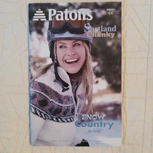2007 Vtg Patons Snow Country Ski Sweaters Knitting & Crochet Pattern Book - Picture 1 of 24