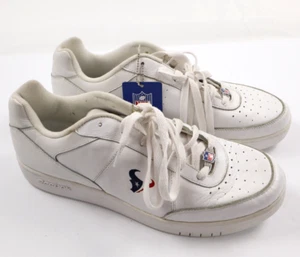 VTG REEBOK Men's Size 15 NFL White Officially Licensed Houston Texans Sneakers - Picture 1 of 16