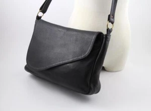 Bolso Bandolera Hecho a Mano The Beggars NH Cuero Negro Solapa Bolso Multi Compartimento - Imagen 1 de 24