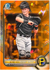 2022 BOWMAN CHROME SAPPHIRE PROSPECTS *ORANGE REFRACTORS* #BCP210 HENRY DAVIS/75