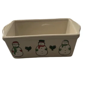 Pupazzo di neve ceramica vintage piatto caramelle vacanze Natale inverno insegnante regalo Nantuc - Foto 1 di 10