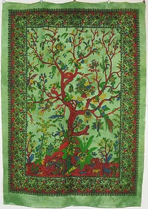 Beautiful Tree of Life Tie Dye Wall Hanging Approx. 82cm x 115cm - 5 Colours - Picture 1 of 29