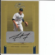 2005 Donruss Classics Significant Signatures Gold #213 mike morse mariners auto 