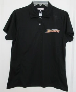 Anaheim Ducks NHL Women's Polo Shirt Black Size Medium NWT - Picture 1 of 6