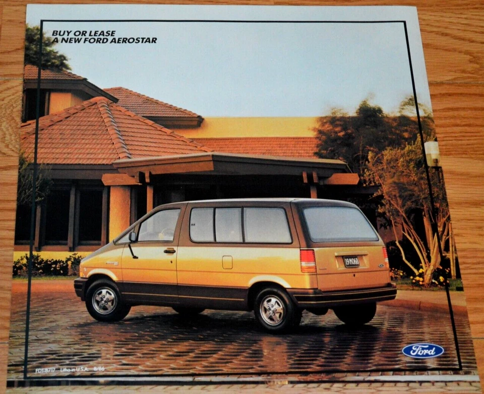 Ford Aerostar XLT 1987 anuncio impreso de concesionario original 87 Foto 1 de 1