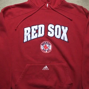 Vintage Boston Red Sox Hoodie Sweatshirt Mens 2XL Adidas Center Logo Y2K - Picture 1 of 6