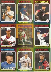 LOTE DE 38 TARJETAS DE BÉISBOL CROMADAS TOPPS HERITAGE 2024/699 - Imagen 1 de 5