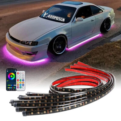 适用于日产 GTR 370z 350z LED RGB 光下霓虹灯条套件蓝牙遥控器 — 第 1/4 张图片