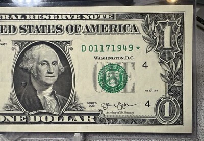 WOW ⭐️UNC STAR  NOTE BIRTHDAY NOTE $1  DOLLAR 2013 ( CLEVELAND “D” ) -01/17/1949 - Image 1 of 4