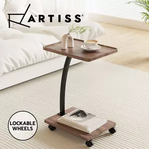 Artiss Coffee Table Snack Side Movable End Table C Shaped Under Couch Sofa - Picture 1 of 6