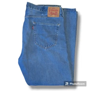 Levis 550 Relaxed Fit Straight Leg Jeans-Size 42x32-Stonewash-Red Tab-Classic - Picture 1 of 10