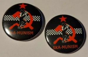 1x Ska-munism Button Ska Skapunk Redskin RASH SHARP Trojan Skinhead Oi Communist - Imagen 1 de 1