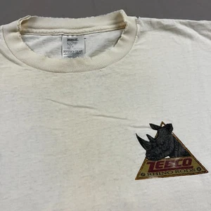Vintage 90's Zebco Rhino Rods Fishing T-Shirt 2XL USED - Picture 1 of 15