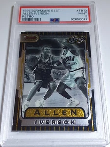 1996 Bowman's Best Allen Iverson #TB13 RETRO Metallica Foil - PSA 9 - Picture 1 of 2