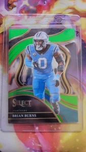Brian Burns 2023 Select Club Level Neon Green Prizm Die-Cut /499 #295 Panthers - Picture 1 of 1