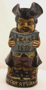Rare "Peace 1919" Toby Jug Decanter by William Ault c.1919 "Great At War" - Picture 1 of 21