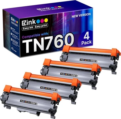TN760 TN730 Toner Black Compatible for Brother HL-L2390DW HL-L2395DW MFC-L2710DW - Image 1 of 4