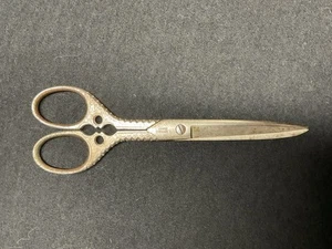 Antique RJ Roberts Caststeel Made In Germany Sewing Scissors 6-1/2" - Picture 1 of 7